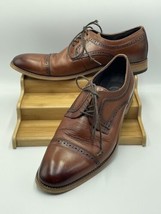 Stacy Adams Dickinson 25066-221 Men&#39;s Cognac Cap Toe Oxford Dress Shoes Size 9 M - £14.93 GBP