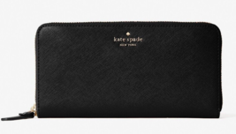 New Kate Spade Laurel Way Neda Large Wallet Saffiano Leather Black - £61.19 GBP