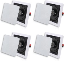 Herdio Bluetooth Ceiling Speakers: 2 Pairs Of White, 320W,, And Bathrooms. - $149.94