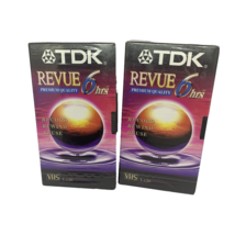 TDK T-120 Revue Premium Quality VHS New Blank Video Cassette Tape 6 Hours - £14.61 GBP