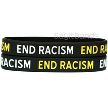 2 End Racism Wristbands - Fight Racism Silicone Bracelets Stand Up - $187.78 MXN