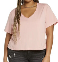 NWT Women’s BP. Oversized Lace Trim T-Shirt Pink Pudding Size S - $11.87