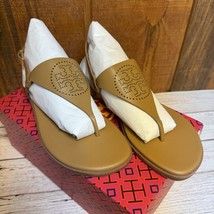 Tory Burch Capri Perf Leather Sandal - Camel - Size 7.5 - €170,15 EUR