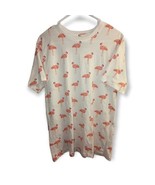 Knicker Bocker Size Medium White T-Shirt with Pink Flamingos - £12.39 GBP