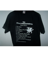 Fruit of the Loom SHIRT Ten Welsh Comandments Graphic Tee Size large Bla... - $380.59 MXN