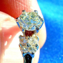 Earth mined Diamond Deco European cut Engagement Ring 14K Gold Vintage Solitaire - $6,170.25
