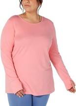 allbrand365 designer Womens Activewear Plus Size Crochet-Back Top,Peach Kiss,3X - £41.43 GBP