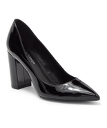 Marc Fisher Georgy Pointed Block Heel Pump, Black Patent Leather, Size 1... - $73.87