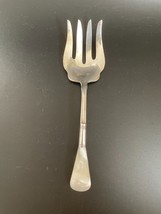 Large Vintage Silver Plated Vegetable Serving Fork Pearl Handle & Sterling Cap - $35.00