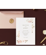 Boho | Wildflower | Wedding Invitation | Simple | Elegant | Digital Invite | DIY - £6.09 GBP