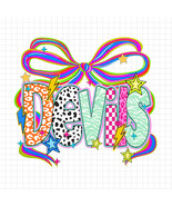 Devils Mascot Coquette Bow PNG, Funky Leopard Letters PNG, School Spirit... - $2.50