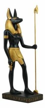Ebros Large Classical Egyptian God Of The Dead Anubis Holding Staff Statue 16&quot;H - £55.74 GBP