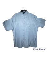 Men&#39;s Short Sleeve Shirt Blue Croft &amp; Barrow XXL Easy Care Button XX-Large - $12.74