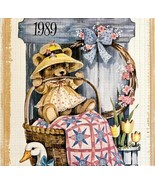 Almar Industries Vintage 1989 Wall Calendar Bear Goose Woven Roll Up SeaBx1 - €43,21 EUR