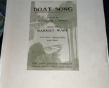 BOAT SONG, Harriet Ware-Montrose J Moses, John Church Co 1908 MEDIUM VOICE - $6.44