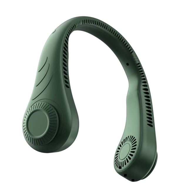 Hanging Portable Cooler Fan USB Leafless Neckband Fan Air Outlets Rechargeable