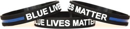 Three 7&quot; Blue Lives Matter Wristbands for Children - £3.14 GBP