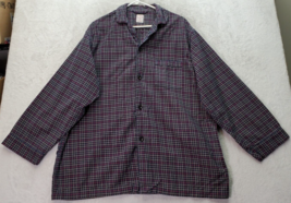 Brooks Brothers Pajama Top Men&#39;s XL Navy Multi Plaid Cotton Collared Button Down - £14.51 GBP