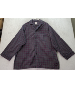 Brooks Brothers Pajama Top Men&#39;s XL Navy Multi Plaid Cotton Collared But... - $25.29 CAD