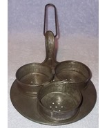 Antique Vintage Primitive Three Egg Poacher with Spring Lift Cups - $24.95