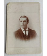 Vintage Cabinet Card Man in Suit by Jas. Luscombs in Iowa City, Iowa - £13.94 GBP