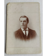 Vintage Cabinet Card Man in Suit by Jas. Luscombs in Iowa City, Iowa - £13.35 GBP