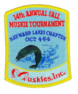 Hayward Lakes Muskies Tournament Patch 14th Annual Unused 1991 Fishing  ... - £19.46 GBP