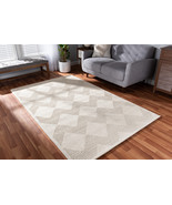 Velia Ivory Handwoven Wool Area Rug - $3,055.65 MXN