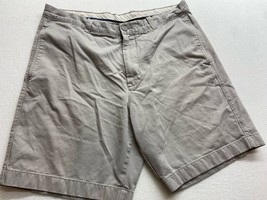 J Crew Broken-In Chino Shorts Men 36 Gray Casual Flat Front Pockets - £11.22 GBP