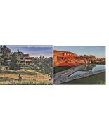 Double Sided 2 in 1 - 500 Piece Puzzle-Frank Lloyd Wright -Taliesin East... - $18.99