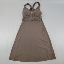 Tommy Bahama Taupe Halter Dress 95% Pima Cotton 5% Spandex Size XXS Mini - $30.70