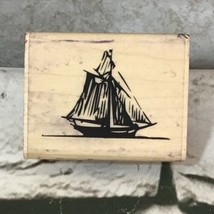 Sail Boat Pirate Ship Rubber Stamp Monet Time2Fly Uptown Design Co - $9.89