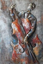 Primo Mixed Media Sculpture - The Bassist - £245.42 GBP