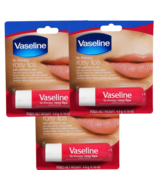 3 PK Vaseline Rosy Lips Balm Therapy Tube Petroleum Jelly Scented Stick ... - £10.48 GBP