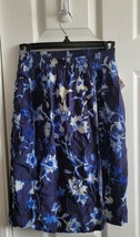 NWT Vittadini Sport Blue Floral Skirt Swim Cover Up Size M - £15.95 GBP