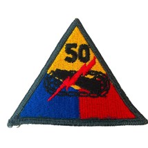 Vietnam Cold War Era US Army 50th ARMORED Division Flat Edge Patch - £10.93 GBP