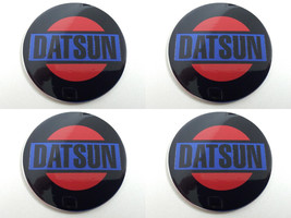 Datsun 3 - Set of 4 Metal Stickers for Wheel Center Caps Logo Badges Rims  - $24.90+