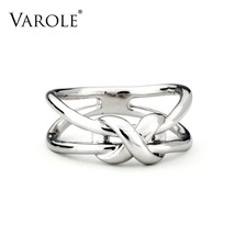 VAROLE Double Line Knotting Rings For Women Unique Design Fashion Jewelry  Gifts - £12.32 GBP