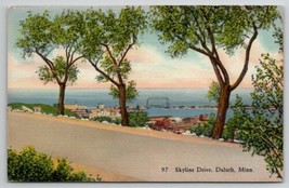 MN Duluth Skyline Drive Scenic View Linen Postcard I27 - £5.48 GBP