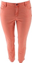 Lands End Bright Coral Reef Mid Rise Slim Leg Ankle Jean Size 16 Petite NWT - £35.91 GBP