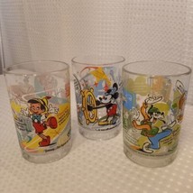 Vtg Set of 4 McDonald&#39;s Walt Disney World 100 Year Anniversary Drinking Glasses - £29.85 GBP