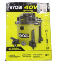 USED  - RYOBI RY40WD01B 40v 10 Gal. Wet/Dry Vacuum (TOOL ONLY) - READ - - £104.24 GBP