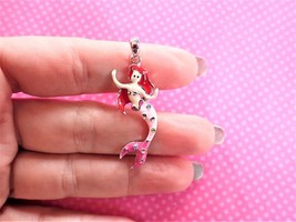 Vintage pink mermaid pendant - €6,87 EUR