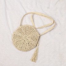 Summer Crossbody Bag Rattan Round Straw Bags 2022 Travel Beach Women&#39;s Handbags  - £15.75 GBP