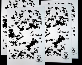 4 Pack! Vinyl Airbrush Camo Stencils 14&quot; 10 Mil -  Digital Camouflage - £13.53 GBP