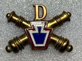 CIRCA 1910, PENNSYLVANIA, NGP, D BATTERY, ARTILLERY, CAP BADGE, ENLISTED - €30,25 EUR