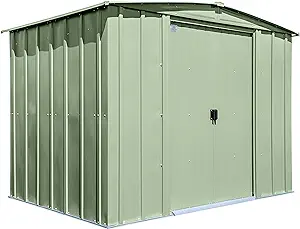Arrow Sheds 8&#39; x 6&#39; Outdoor Steel Storage Shed, Green - $984.99