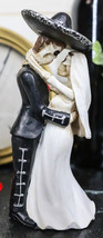 Love Never Dies Wedding Bride &amp; Groom Mariachi Skeleton Couple Dancing Figurine - £24.12 GBP