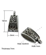 10 Hang Bails Antiqued Silver Blank Jewelry Findings Charm Pendant Hangers - $9.54 CAD