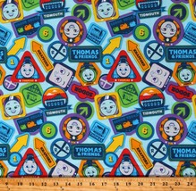 Cotton Full Steam Ahead with Thomas &amp; Friends Fabric Print by the Yard D679.71 - £11.15 GBP